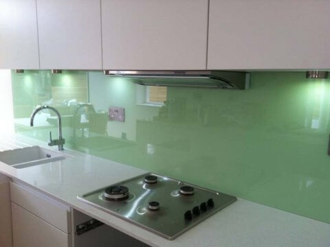 glass backsplash
