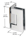 frameless shower enclosures offset-chrome