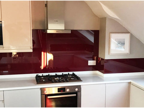 coloured glass  for kitchens