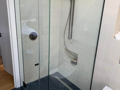 corner glass shower doors frameless