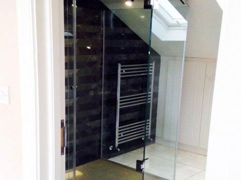 corner shower doors glass