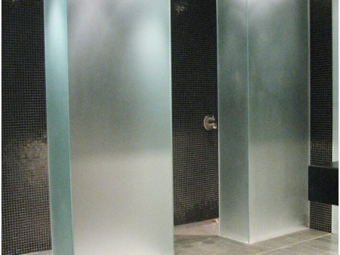 frameless fixed glass shower panel