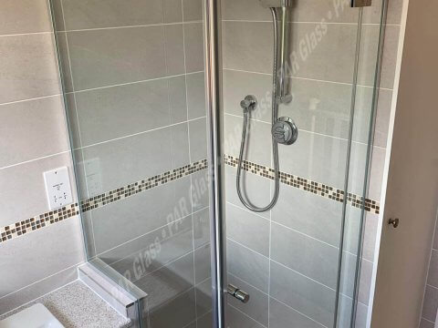 frameless glass shower doors corner
