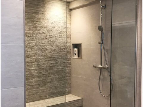 no frame glass shower doors