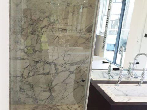 single glass shower screen