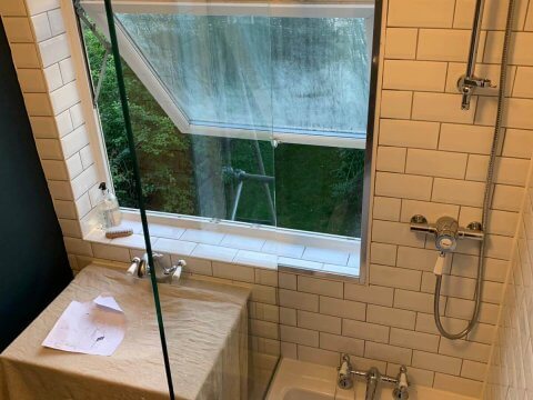 standard glass shower door
