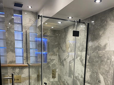 bespoke black finish shower enclosure