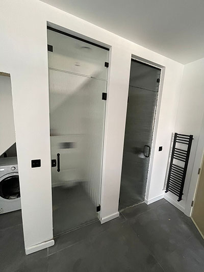 reeded glass doors