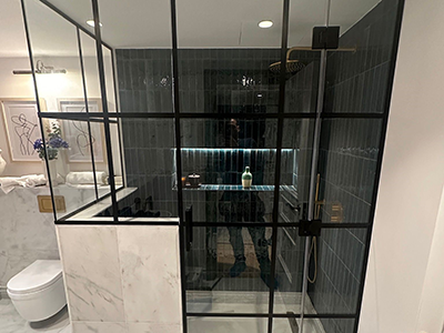 shower glass panel