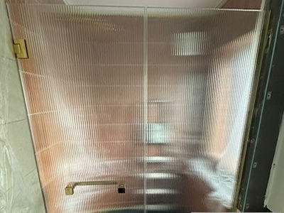 reeded glaas shower doors