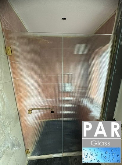 reeded glass shower doors