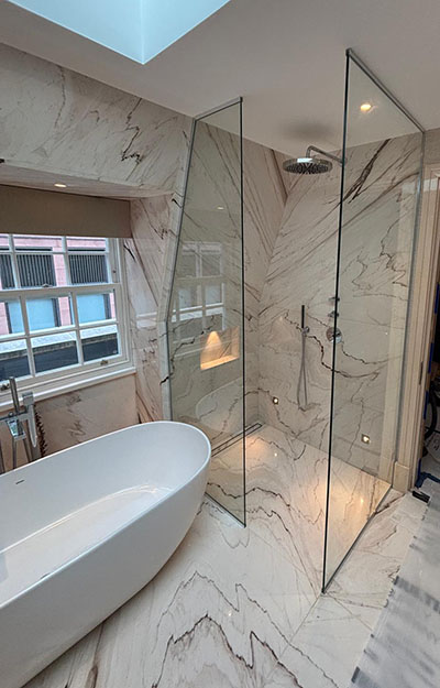 frameless glass shower screen
