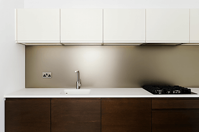 mirror glass splashback