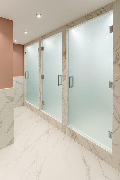 frosted glass shower doors