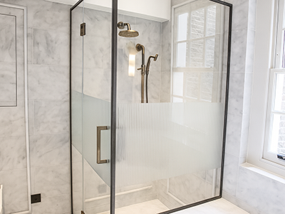 custom reeded shower screen